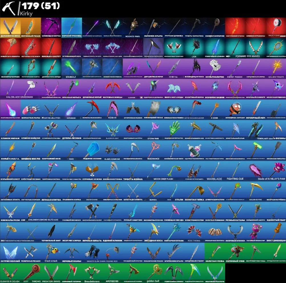 F1379 Over‑Donation 260 Skins Account with 256 Skins, 179 Pickaxes, 116 Gliders, 197 Emotes 